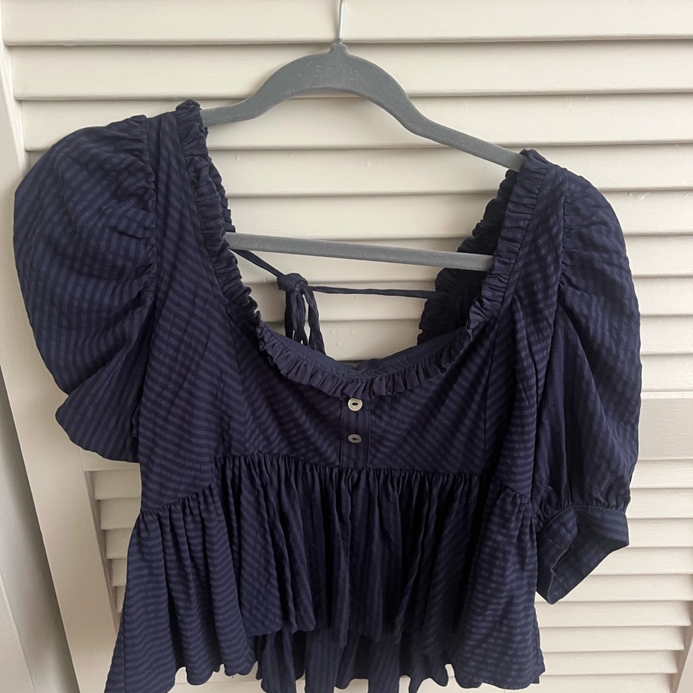 day + moon Bubble Sleeve Top